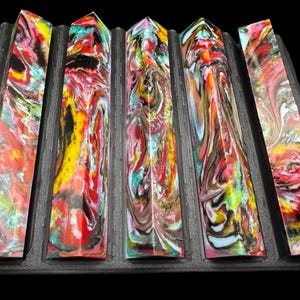 Pen Turning Blank, Alumilite Resin, Nightmare Sally