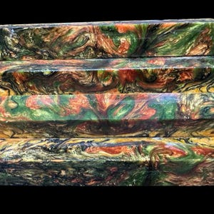 Pen Turning Blank, Alumilite Resin, Tarnished Gold
