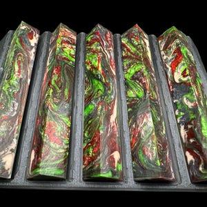 Pen Turning Blank, Alumilite Resin, Zombie