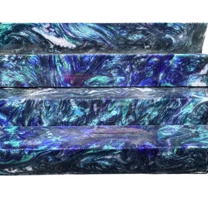 Pen Turning Blank, Alumilite Resin, Dark Peacock