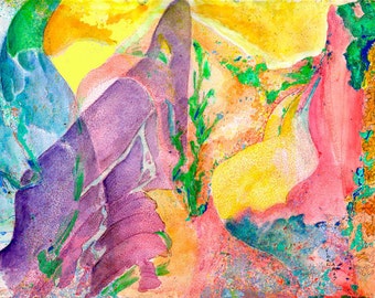 Purple  - Tintas, Watercolor, Vintage, Spain