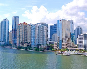 Panorama : Brickell Skyline in Miami Florida