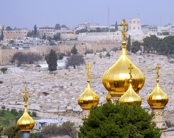 Russian Orthodox Church of St. Mary Magdalene at Gethsemane, Jerusalem, Israel