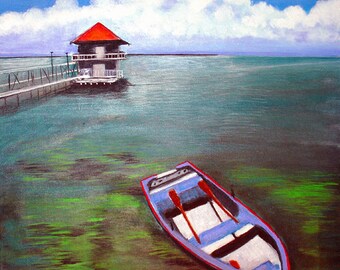 Boat House at Biscayne Bay Florida