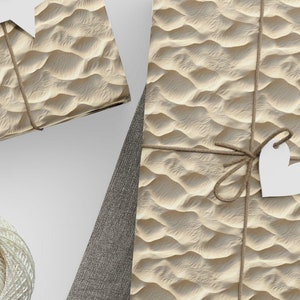 Beach Sand Wrapping Paper, Sand Look Gift Wrap, Beach Sand Pattern, Sand Gift Wrapping Paper, 90gsm Fine Art Paper, Sandy Beach Dunes