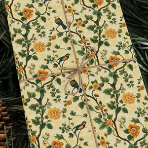 Jacobean Wrapping Paper, Jacobean Floral Gift Wrap, Flower Pattern, Floral Paper Wrap, Unique Wrapping Paper, Custom Jacobean Gift Wrap