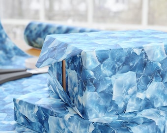Inpakpapier ijs, cadeaupapier crushed ijs, ijspatroon, aangepaste cadeaupapier, cadeaupapier ijs, cadeaupapier ijs, inpakpapier ijs