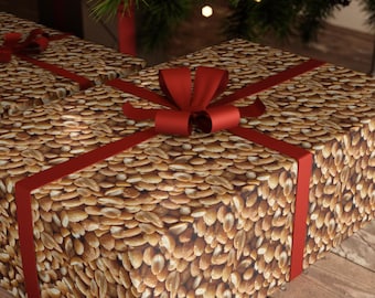 Erdnuss Geschenkpapier, Geschenkpapier, Erdnuss Muster, Geschenkverpackung, Einzigartige Benutzerdefinierte Geschenkverpackung, Geburtstagsverpackung, Gesalzene Nüsse