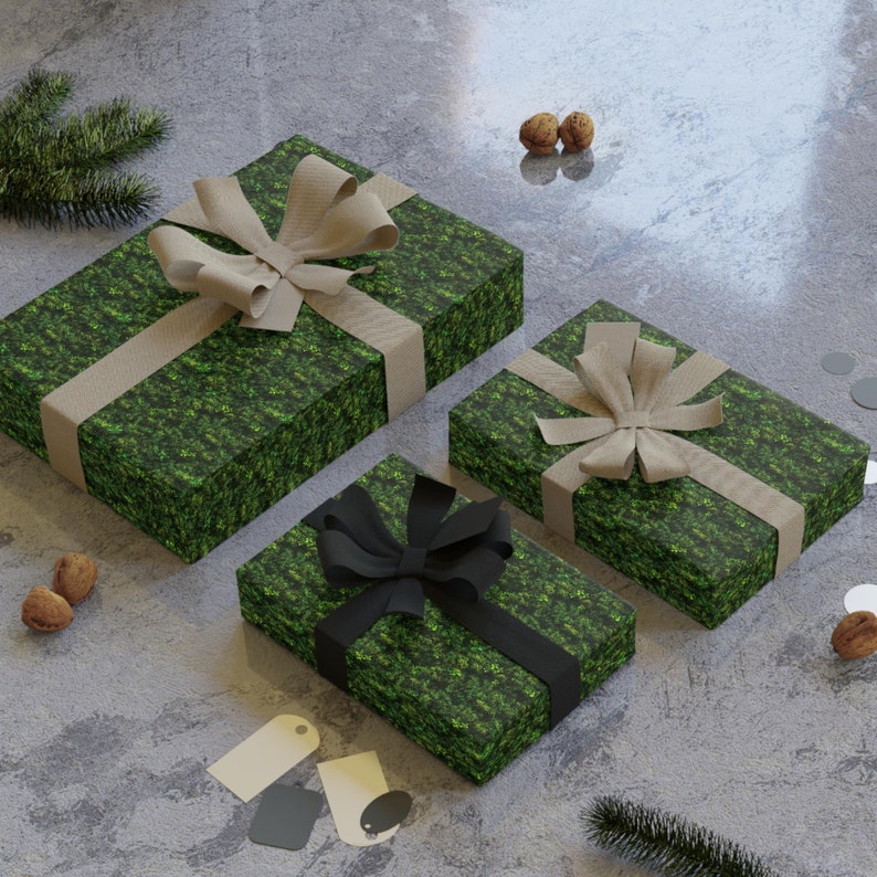 Moss Wrapping Paper, Mossy Gift Wrap