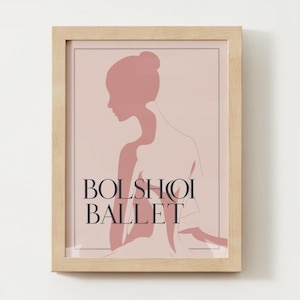 Bolshoi Ballet Digital Art Print | Elegant Ballet Dancer Poster | Ballet Artwork | Ballet Wall Decor | Ballet Poster for Dance Lovers