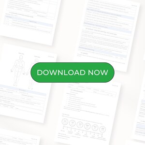 Promotional graphic for a "Non-Medical Home Care Client Assessment Form" with sample pages, a green "DOWNLOAD NOW" button