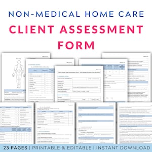 Form für Hauspflege-Klienten: Bearbeitbare und druckbare Vorlage