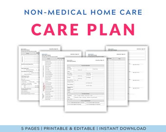 Home Care Plan Template: Client Service Agreement (Editable Word Format)