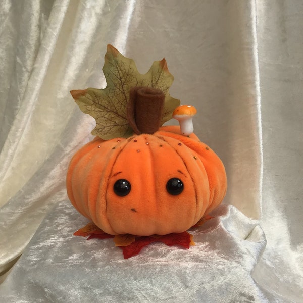 Flumpkin the pumpkin, plush artdoll, collectible