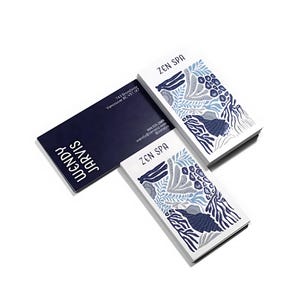 Custom Embossed Gloss Business Cards Personalized Professional Design Vertical Matte Rounded Corners 14/18 pt Thickness Realtor/Skincare