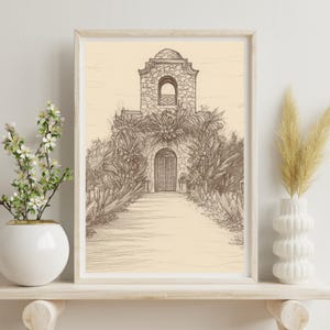 Custom Wedding Venue Drawing Sketch From Photo Digital Wedding Gift Location Illustration Personalized Anniversary Recent New Married Art