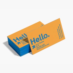 Cartes de visite dorées de luxe à bords épais - Design mat personnalisé de 32 points, cartes de visite minimalistes personnalisées pour les agents immobiliers et les petites entreprises