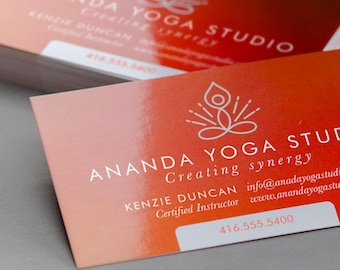 Printed Business Cards With Your Design 50/100 Matte Glossy Premium 16Pt Thickness Rounded Corners Double Sided Small Thank You Loyalty