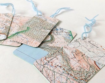 Upcycled Ephemera Gift Tags, Eco Friendly Gifting. Choice of 3 styles, Musical, Cartographical or Architectural.