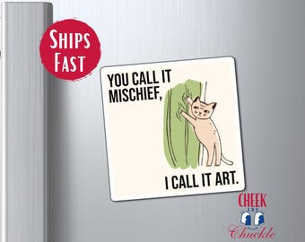 Funny Cat Fridge Magnet For Cat Owners Quirky Feline Decal Animal Kitchen Decor Fun Cat Art Cat Lovers Gag Gifts Cheeky Cat Humor Magnet