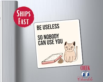 Funny Sarcastic Cat Fridge Magnet Cheeky Cat Feline Decal Animal Kitchen Decor For Cat Lovers Gag Gifts Quirky Cat Gift Humor Adult Magnet