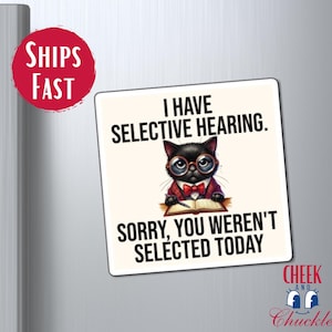 Sassy Cat Magnet Gift For Cat Lovers Quirky Cat Fridge Magnets Funny Sarcastic Kitchen Decor For Introverts Cat Owner Cheeky Gifts Rude Cat