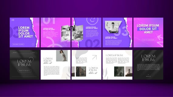 Professional & Elegant Instagram Carousel Template Editable Canva Link for Coaches, Brands and Entrepreneurs