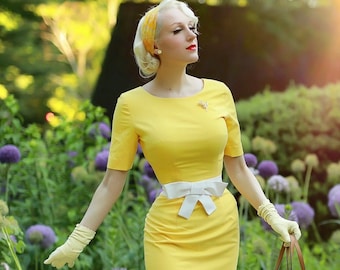 Helena DRESS ONLY - pencil dress with bow belt