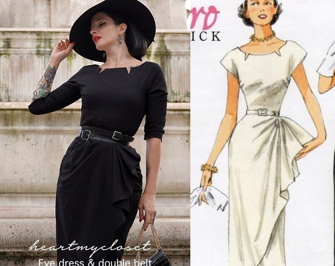 Drape Dress With Handembroidered Belt