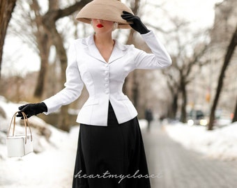 Marion Suit Jacket Swing Skirt 1950s Custom Made to Your Marion Suit Jacket Swing Skirt 1950s Custom Made to Your