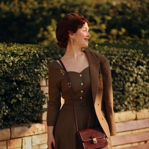 Bella - DRESS ONLY - houndstooth swing dress - custom made available