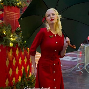 SOPHIE Aline dress - pearl buttons - inspired retro 50s custom made
