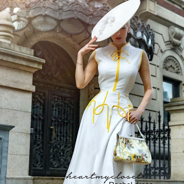 Rachel Dress - 1950s swing vintage dress inspired custom made