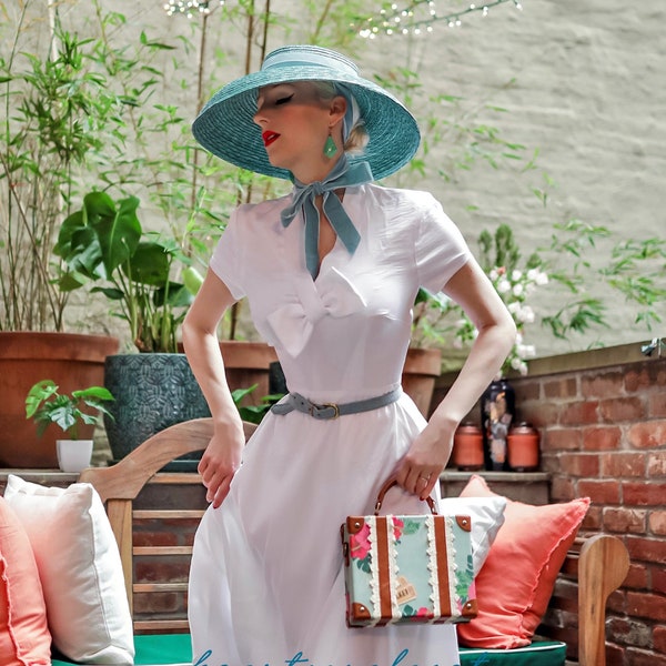 RITA - Crepe Satin - maßgefertigt vintage inspiriert nach Maß Kleid alle Größen