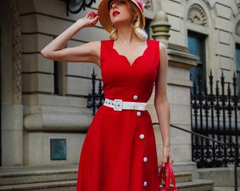 Adele - Aline Bogenrandkleid - maßgeschneidertes Cocktailkleid für alle Größen