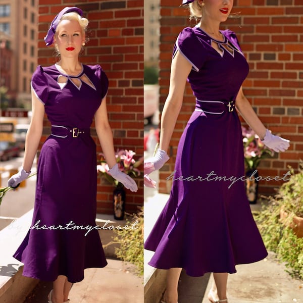 Agent Carter cosplay inspired custom made  dress retro