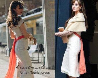 Gina - The Tourist inspired pencil dress with sash custom