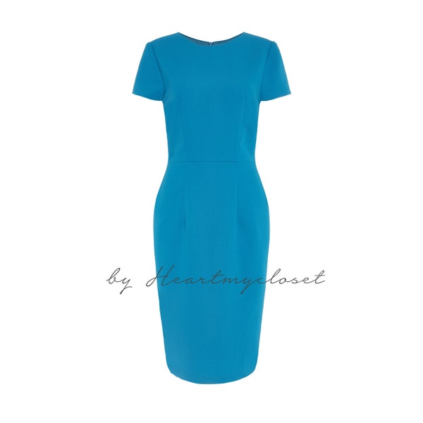 Meghan Markle inspired blue dress custom made pencil