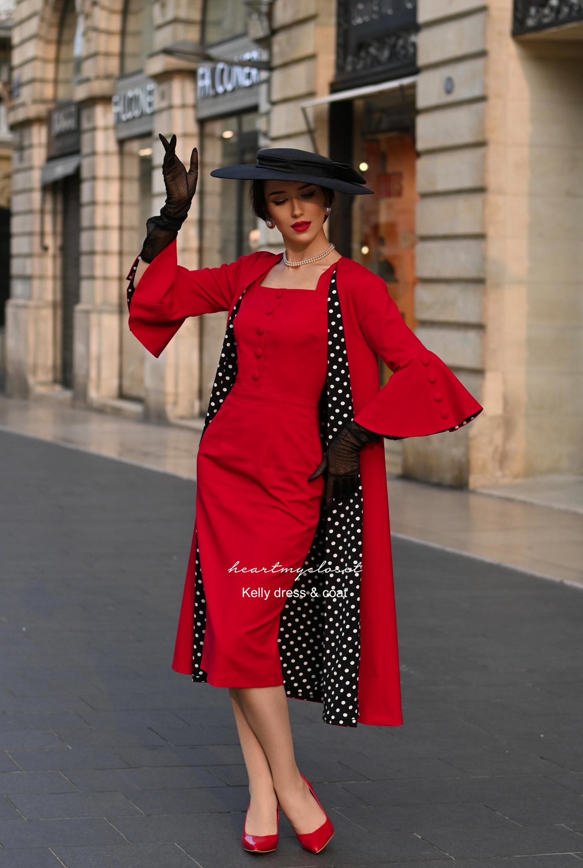 KELLY Coat AND Dress- Famous 1950s Vintage Inspired Rockabilly Custom Made  - Etsy