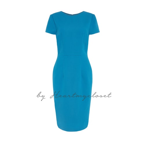 Meghan Markle inspired blue dress custom made pencil