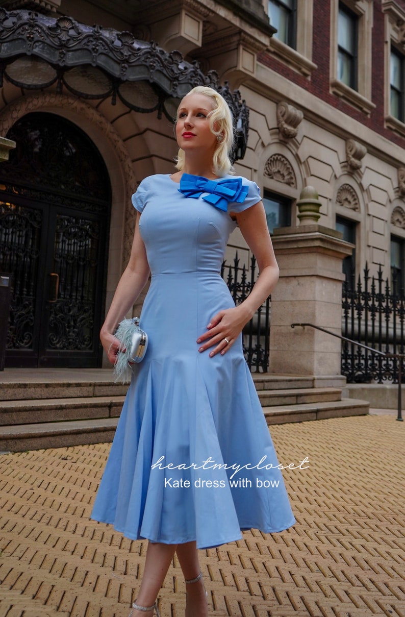 Kate dress with bow famous 1950s vintage dress inspired rockabilly image 3