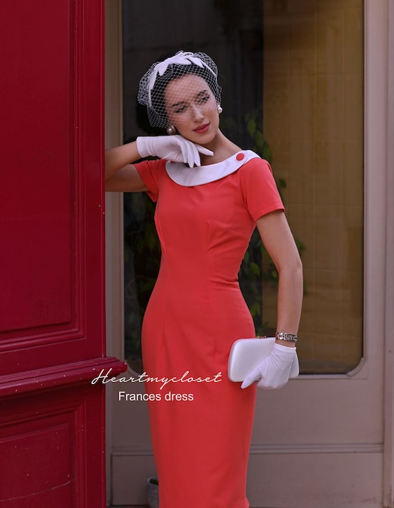 Frances Pencil 1950s Inspired Dress - Vintage Vogue - Custom Made