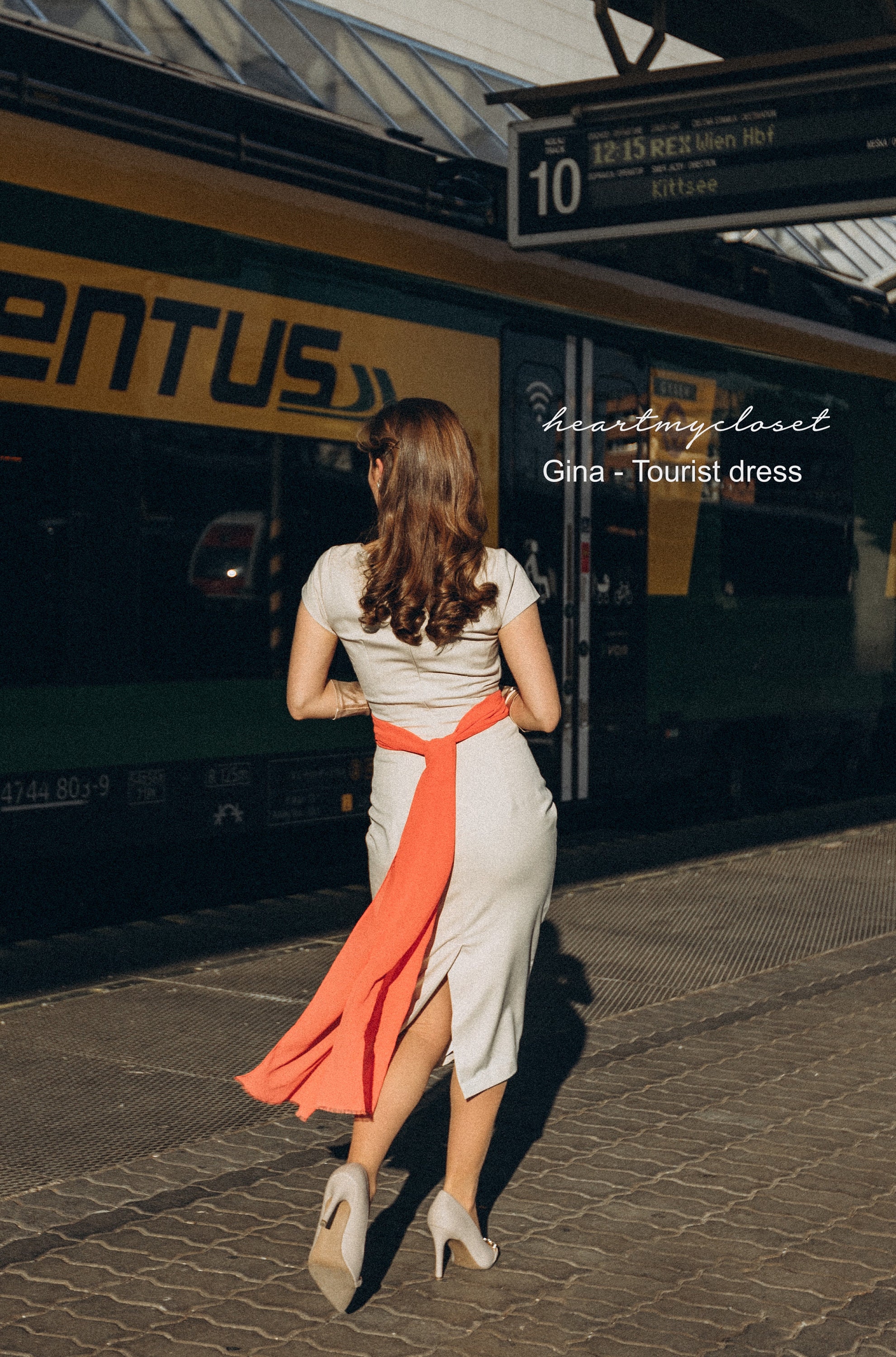 Gina - the Tourist Inspired Pencil Dress With Sash Custom - Etsy