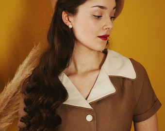Ariel Dress - 1950s A-line vintage dress custom made