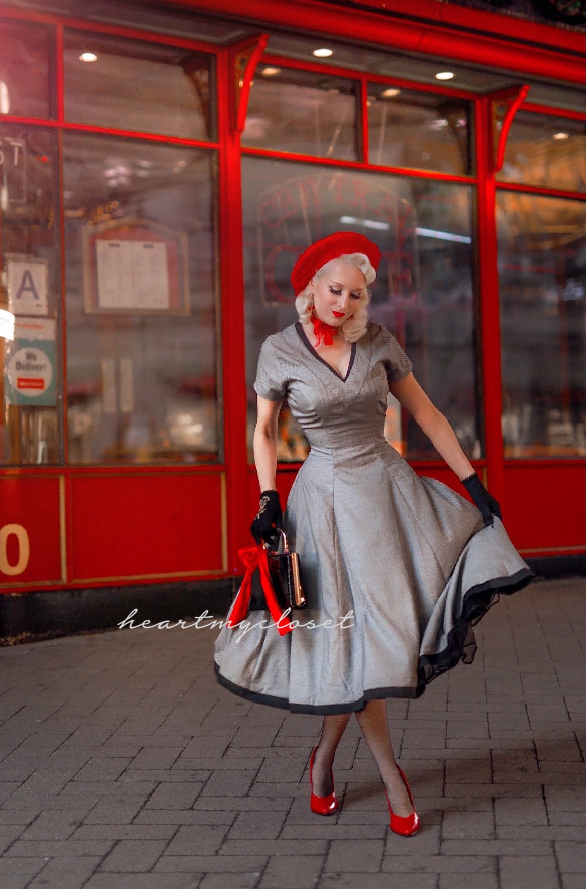 Checkered Swing Dress Tv Inspired Vintage Dress Custom Made 1960s 