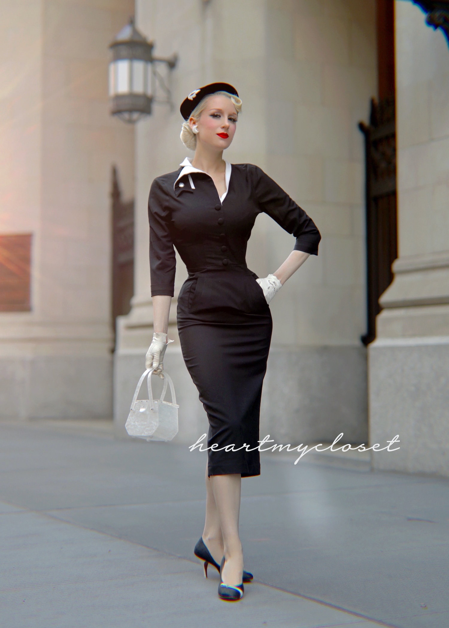 DEVON 1950s Vintage Pattern Dress Pinup Inspired Custom Made - Etsy ...