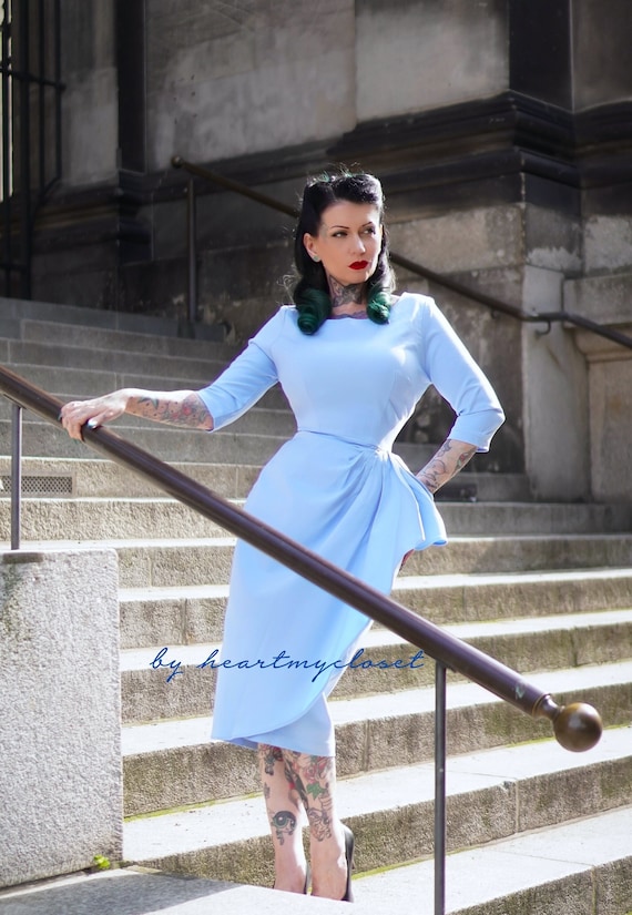 EVE - Vintage Draped 1950s Inspiration Custom Made / Pencil Dress/ 1940s  1950s - Etsy
