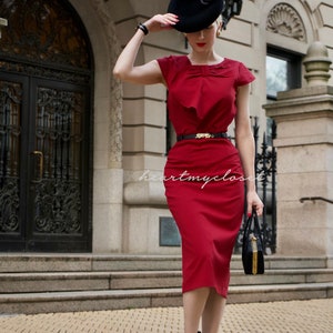 DARCY pencil vintage dress inspired from custom made image 2