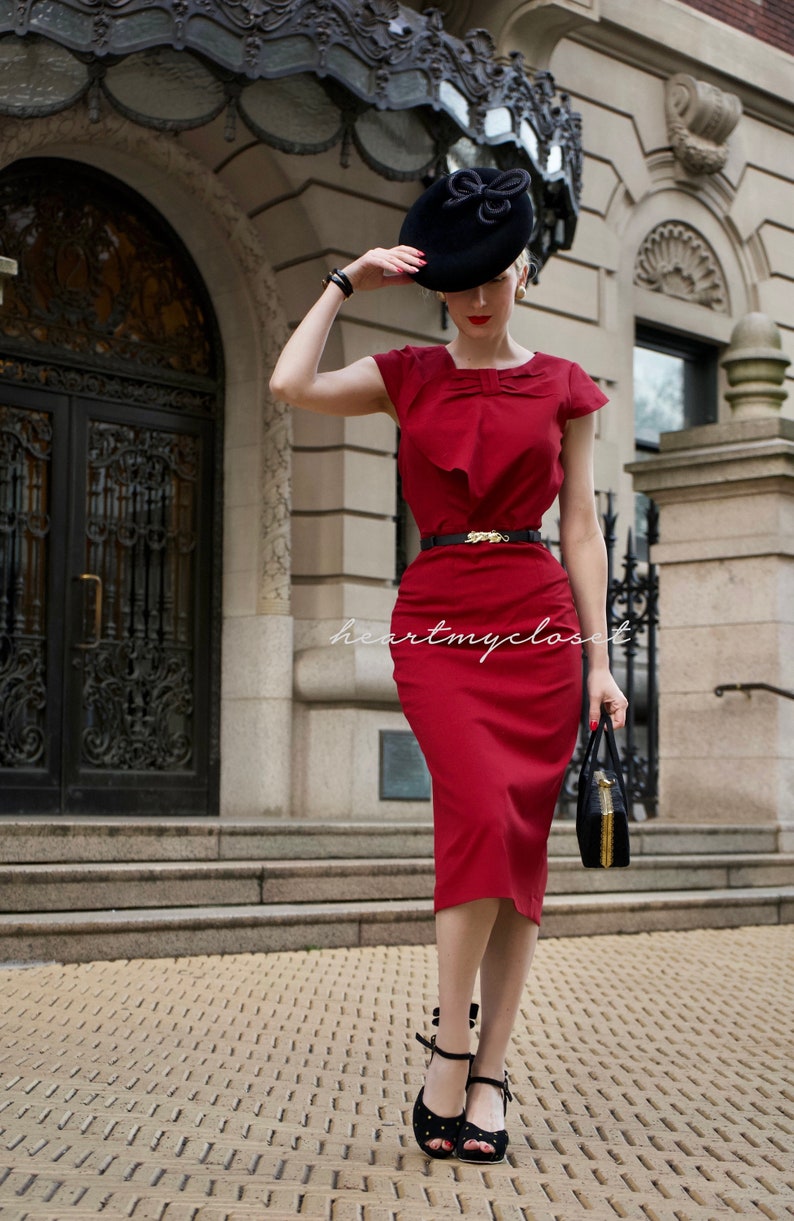 DARCY pencil vintage dress inspired from custom made image 2