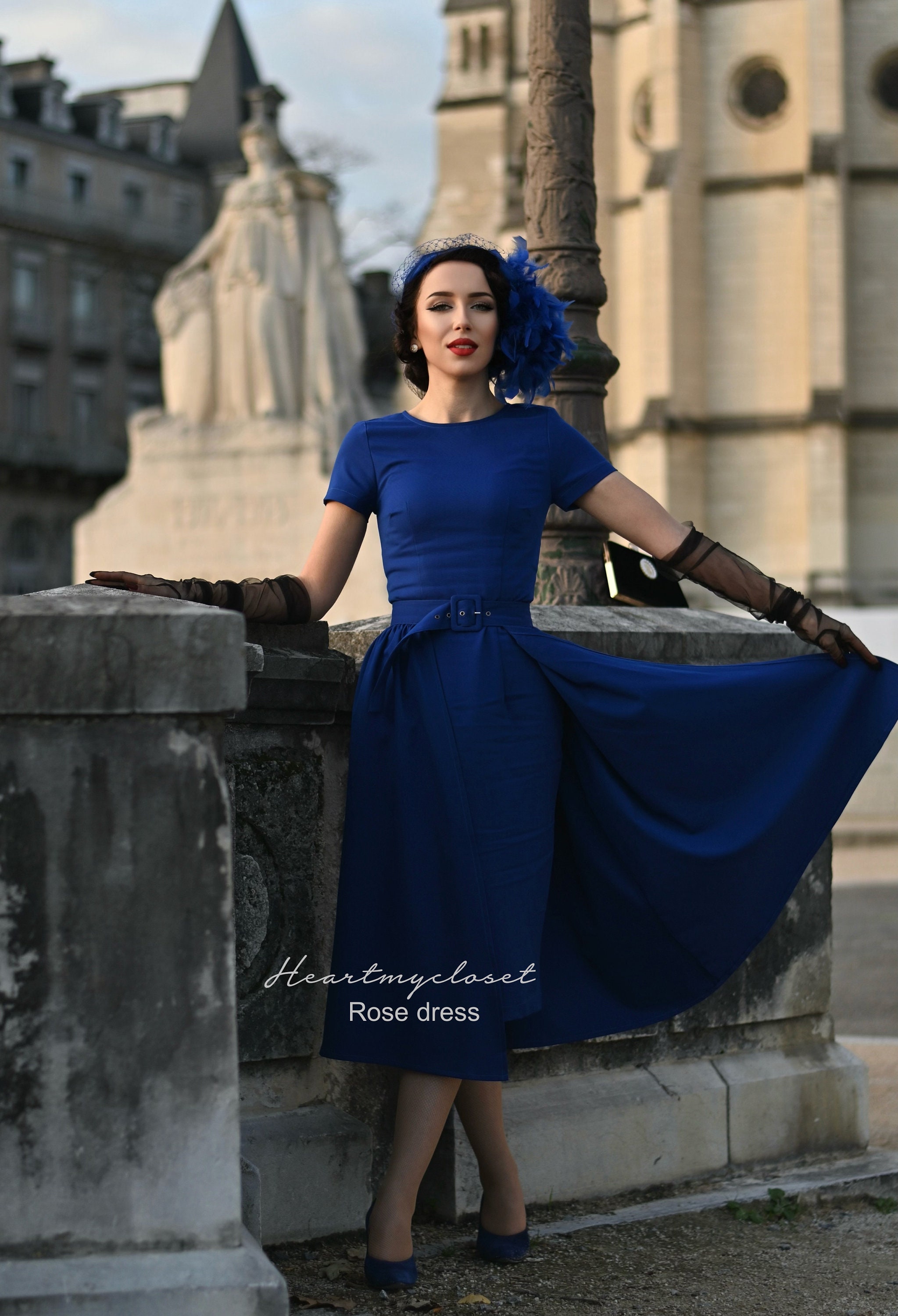 ROSE Pencil Dress Removable Skirt Wrap Custom Made All Sizes 40s 50s Inspiration Etsy